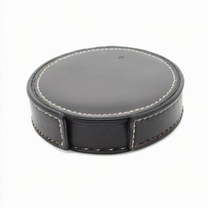 Dessous de verre en marbre avec détails dorés Unique Beer Coffee Bar Tea Round Hexagon Custom Gold Holders Cup Mat Coasters For Drink - Product Image 4