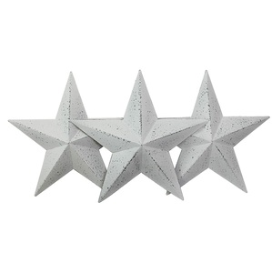 Décoration murale en étoile de grange en métal-Étoiles du drapeau américain pour l'extérieur ou l'intérieur de la maison-Iron Texas Metal Star Rustic Vintage Western - Product Image 2