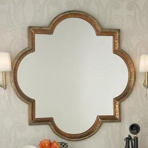 Premium Quality Antique Brass <b>Mirror</b> Frame with Elegant Handcraft Work and Timeless Design for <b>Vintage</b>-style Living Rooms - Product Image 1