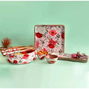 Bol en bois et aspect moderne et brillant poli 100% naturel personnalisé Woo bol de service et utilisation pour accessoires de cuisine - Product Image 5