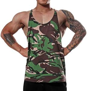 Camiseta sin mangas de gimnasio para hombre, transpirable, acanalado, absorbente - Product Image 4