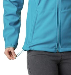 Women's Blue Fleece <b>Jacket</b> Windproof Stand Collar Zipper Closure Casual Autumn Wear Regular Fit Solid Color Polyester Material - Product Image 6