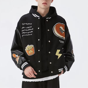 Chaqueta Universitaria Personalizada para Hombre 2025, Diseño de Doble Bolsillo, Chaqueta Deportiva de Invierno, Dobladillo Ajustable, Ropa Urbana con Logotipo Personalizado - Product Image 1