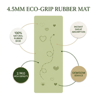 Tapis de yoga professionnel en caoutchouc naturel PU 4,5 mm 183x68 cm, écologique, haute densité, antidérapant, pour le yoga chaud et le fitness