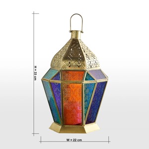 Linterna de aluminio para tumbas con motivo de hojas, colores personalizados, decoración interior y exterior para el hogar y el jardín, diseño clásico relámpago - Product Image 6