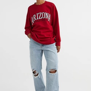 Sweat-shirt en molleton de coton épais pour femmes Sweat-shirt à col en O Pull-over décontracté Imprimé personnalisé Sweat-shirt pour femmes - Product Image 5