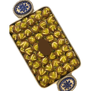 ถาดช็อคโกแลตตกแต่งทองเหลืองทำด้วยมือคลาสสิกศิลปะอิสลามแบบดั้งเดิมที่สมบูรณ์แบบและตกแต่งบ้านร่วมสมัย - Product Image 2