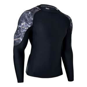 T-shirt Rashguard Homme à Manches Longues, Compression, Anti-UV, Respirant, Séchage Rapide, Écologique, Impression Personnalisée par Transfert Thermique - Product Image 5