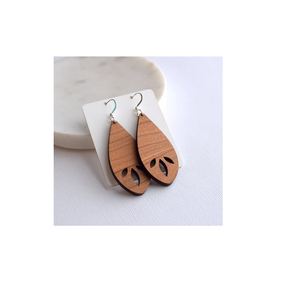 Pendientes de madera hechos a mano, accesorios de diseño para mujer, pendientes de aro de madera, pendientes de joyería con gancho hueco - Product Image 2
