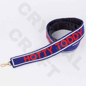 Hotty bleu perlé sac à main sangle personnalisé or blanc perle de rocaille sac sangles accessoires sacs spécial sac pièces accessoires - Product Image 1