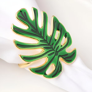 แหวนผ้าเช็ดปาก Monstera Leaf คุณภาพระดับพรีเมียมที่ทันสมัยโรงแรม/ร้านอาหาร/รายการตกแต่งโต๊ะงานแต่งงาน - Product Image 2