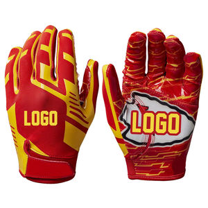 Guante de fútbol americano de cuero OEM 100% sin marca, ropa de equipo de venta en línea hecha a medida de alta calidad - Product Image 3