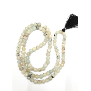 Iroc-collares con borlas para Yoga y meditación, collares de 8mm, Ojo de Tigre amarillo anudado a mano, con cuentas, 108 - Product Image 6