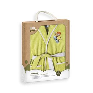 Albornoz Infantil de Algodón con Estampado de Pistachos, Tallas S-14, Técnicas de Impresión para Uso en el Baño, Viene en Caja de Regalo - Product Image 1