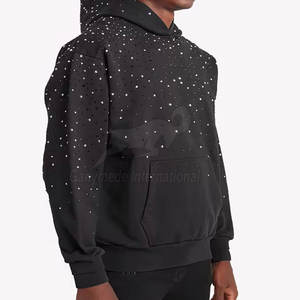 Sweat-shirts à strass de haute qualité en marque privée, quantité en gros, coton, sweat-shirts à strass personnalisés - Product Image 3