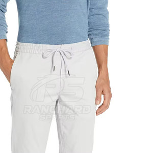 Pantalons de sport de couleur personnalisée, longue durée, pour hommes, en polyester et coton écologiques, respirants - Product Image 3