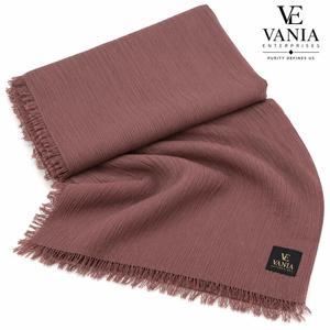 Foulard Hijab Plissé Uni en Soie Modal Crêpée pour Femme, Doux et Idéal au Quotidien - Product Image 1