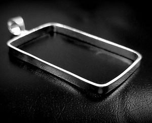 925 Sterling Silver 18K Gold Plated Rectangle Bezel Pendant 12x20mm Blank Pear Cup Setting <b>Resin</b> DIY Jewelry Findings Components - Product Image 4