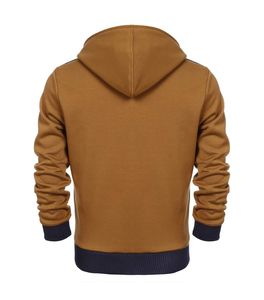 Sudaderas con capucha de algodón para hombre con diseño de retazos Cierre de cremallera Ropa deportiva informal Hecho en Pakistán - Product Image 2