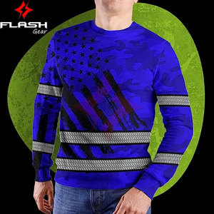 Chemise de sécurité réfléchissante haute visibilité ANSI Classe 1 imperméable pour les travailleurs du bâtiment, logo personnalisé, impression par sublimation - Product Image 2