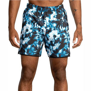 Vente en gros de shorts de compression de sueur 2-en-1 personnalisés pour hommes, solides, brodés de créateur, pour le fitness et l'entraînement sportif - Product Image 5