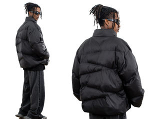 Veste matelassée imperméable et coupe-vent à capuche personnalisée 2026, 100% coton, écologique, séchage rapide, style urbain d'hiver - Product Image 5