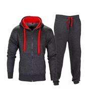 Survêtement technique respirant et léger en molleton, personnalisé avec logo, pour hommes et femmes, grandes tailles, automne, jogging, fermeture éclair, imprimé noir et gris