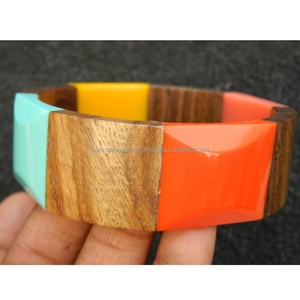 Handcrafted Vintage Style Resin Cufflink and Bangle <b>Set</b> for Women Customized Highly Polished <b>Angel</b> Model Pattern From India - Product Image 5