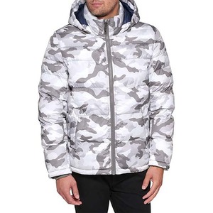 2025 hombres Camo extraíble con capucha Puffer chaquetas OEM servicio de diseño de Pakistán venta al por mayor personalizado burbuja chaqueta acolchada invierno - Product Image 1