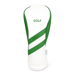 Ensemble de housses de tête de golf blanches classiques Couvre-chefs anti-rayures en cuir PU de qualité supérieure pour les clubs de conducteur, de fairway et hybrides - Product Image 3