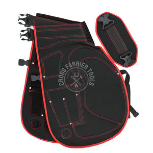 Tablier de maréchal-ferrant robuste en cuir suédé avec poches pour couteau à sabots, cuisses rembourrées, ceinture et sangles de jambe réglables, design en maille - Product Image 4