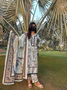 Impexpo Dernière collection de vêtements d'hiver pour femmes prêts à porter en tissu Karandi avec impression numérique Salwar Kameez - Product Image 6