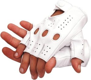 Gants en cuir sans doigts pour cyclisme voiture conduite moto équitation gants en cuir de mouton imperméables personnalisés - Product Image 1