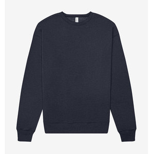 Sudadera de cuello redondo de invierno para hombre azul marino suéter de manga larga de algodón sudadera cálida de lana - Product Image 1