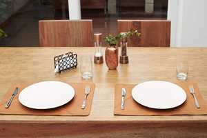 Set de table de luxe en cuir véritable haut de gamme, écologique, lavable, antidérapant et imperméable pour restaurant, LPM-0009 - Product Image 2