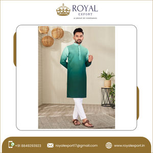 Nueva Colección 2023 de Kurta para Hombre con Estampado Tradicional Indio en Algodón Mágico con Pajama Blanco de Proveedor Indio - Product Image 6