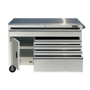 Gabinete de herramientas de precio de fábrica 5 cajones en blanco Gabinete de herramientas Ruedas Taller Almacén Usado Gabinete de almacenamiento de herramientas de la más alta calidad - Product Image 1