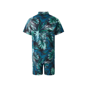 Ensemble de chemise hawaïenne personnalisée à fleurs imprimées pour hommes, tissu respirant d'été décontracté à manches courtes pour la plage, idéal pour les activités de plein air - Product Image 2