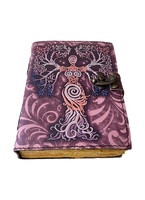 Mère de la Terre Journal Design fait à la main en cuir imprimé Deckle Edge Vintage papier carnet de croquis fermoir de couverture Unique agenda planificateur