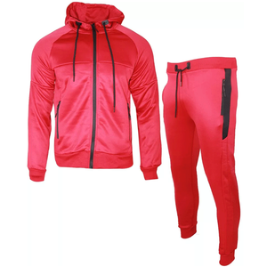 Men's Premium Polyester Brushed Zipper Tracksuit Hooded Sweatshirt <b>Jogger</b> Bottoms 2 Piece <b>Set</b> <b>Plus</b> <b>Size</b> Winter Collection - Product Image 4