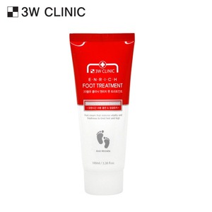 Crème et poudre enrichie pour les pieds 3W Clinic, 100 ml, ingrédients à base de plantes biologiques, soin hydratant pour les pieds, exfoliant - Product Image 1