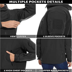 Spring Windproof Waterproof Cotton <b>Lined</b> Zip-Up Softshell Jacket New Design Sportswear Softshell Jacket - Product Image 5