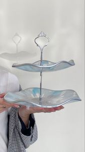 ถาดรองผลไม้เรซิ่นทรงกลม3ชั้นแบบทำด้วยมือถาดชาถาดรองน้ำชาแฟชั่นสีสันสดใสปรับขนาดได้เองตกแต่งบ้าน - Product Image 6