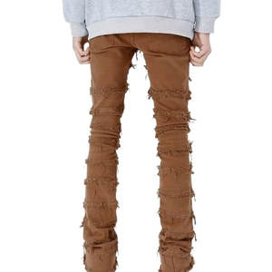 Pantalones de lana apilados informales ligeros de alta calidad con logotipo personalizado para hombre - Product Image 5