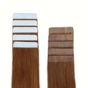 Gran oferta, cinta recta Marrón castaño en extensiones de cabello 100%, fabricante de trama Genius de cabello vietnamita crudo