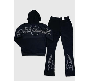 Survêtements de sport pour femmes, ensembles de jogging élégants et tendance avec empiècements latéraux, nouveau design, décontractés et de haute qualité pour filles - Product Image 2