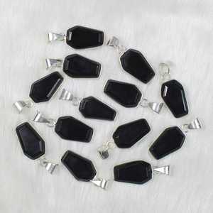 สินค้ามาใหม่จี้925สีเงินแท้จี้โลงศพสีดำโอนิกซ์ธรรมชาติเครื่องประดับแฟชั่นงานแฮนด์เมดสำหรับผู้หญิง - Product Image 3