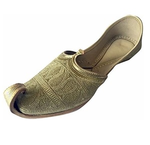 Men's Traditional Handmade Khussa Jutti Custom Design Outdoor Wedding Punjabi Fashion Printed Feature Winter Mesh Lining Price - Product Image 2