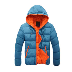Light <b>Weight</b> Puffer Men Casual Canvas <b>Stand</b> Zipper Cotton Filled Outdoor Winter Jacket Wholesale Direct Factory Price Regular - Product Image 1