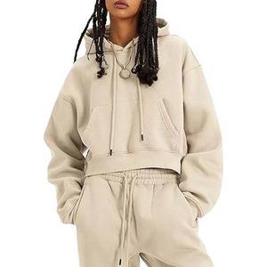 Sweat à capuche court pour femme de qualité supérieure, respirant, séchage rapide, écologique, léger, idéal pour l'entraînement, vente en gros - Product Image 5